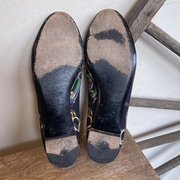 RALPH LAUREN COLLECTION Purple Label Black Equestrian Horse Bit Flats 9M ITALY - Picture 12 of 12